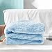 Exclusivo Mezcla Plush Fuzzy Fleece Throw Blanket Extra Large, Super Soft, Fluffy and Warm Blankets for Couch, Bed, All Season (Light Blue, 50x70 inches)