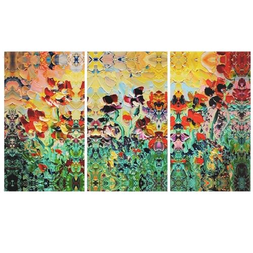 Peinture diamant fleurs abstraites pour sublimer la décoration du salon