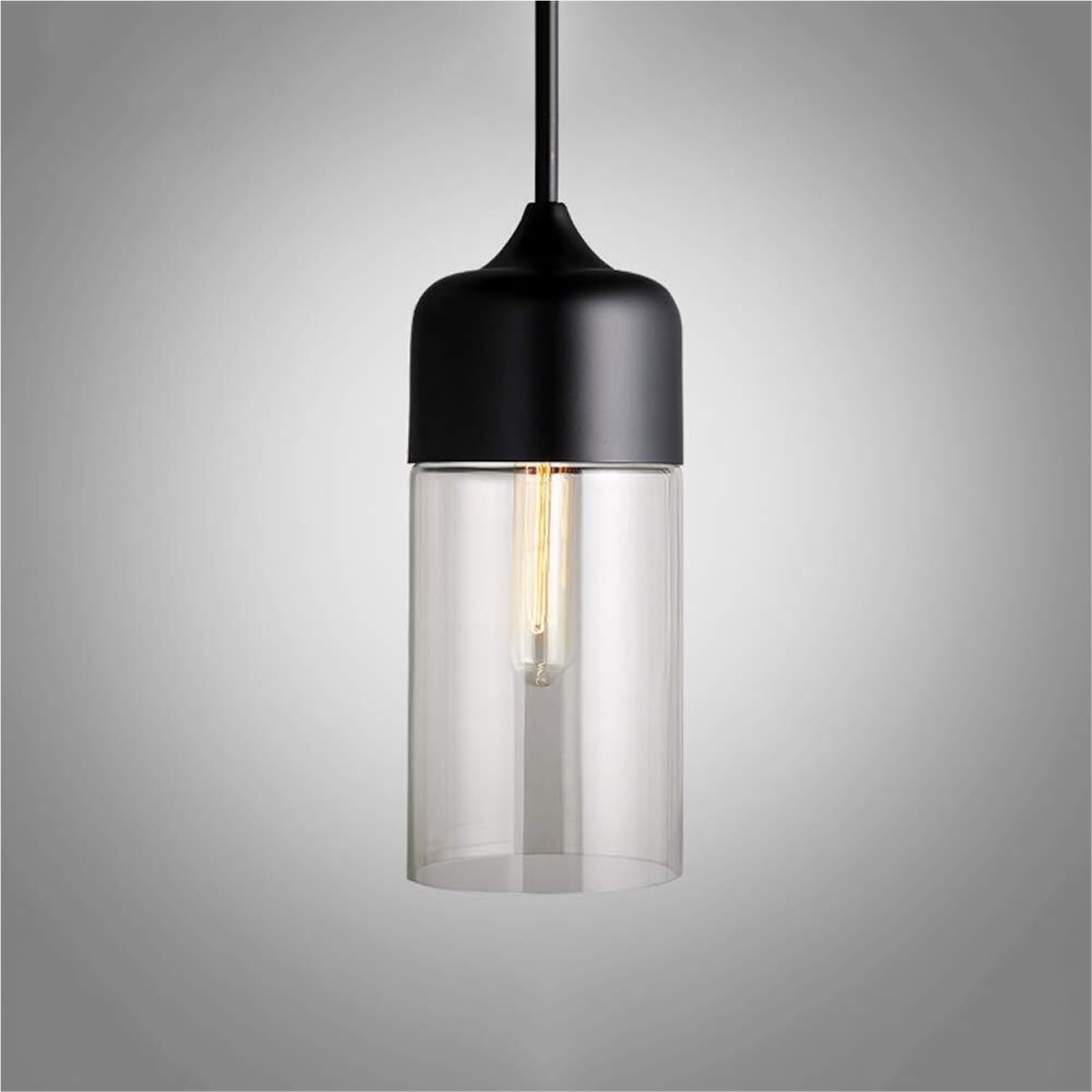 HUAYUSEDF Nordic Modern Loft Glass Pendant Lamp Chandelier Hanging Lighting Ceiling Fixture E26 E27 for Kitchen Restaurant Bar Living Room Bedroom(A,4)