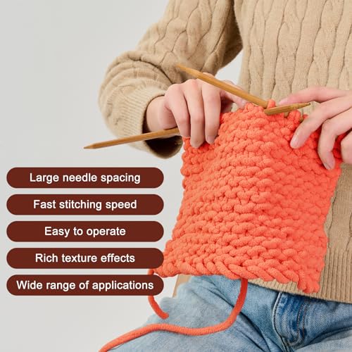 Image of INNDUN Blanket Yarn 100g /3.5oz - Orange Chenille Yarn 6 Super Bulky - 72 Yards - Knitting, Crocheting & Crafts Chunky Yarn