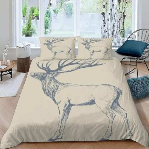 Ropa De Cama De Microfibra 3D Animal 90X190 Cm, Funda Nórdica Suave Y Transpirable, con Cremallera Y 2 Funda De Almohada De para Verano E Invierno Cómodo Fácil De Limpiar -76397722124