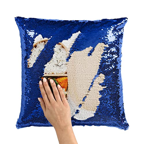 Coussin sequin bleu bento japon pour décor de salon fade - 3