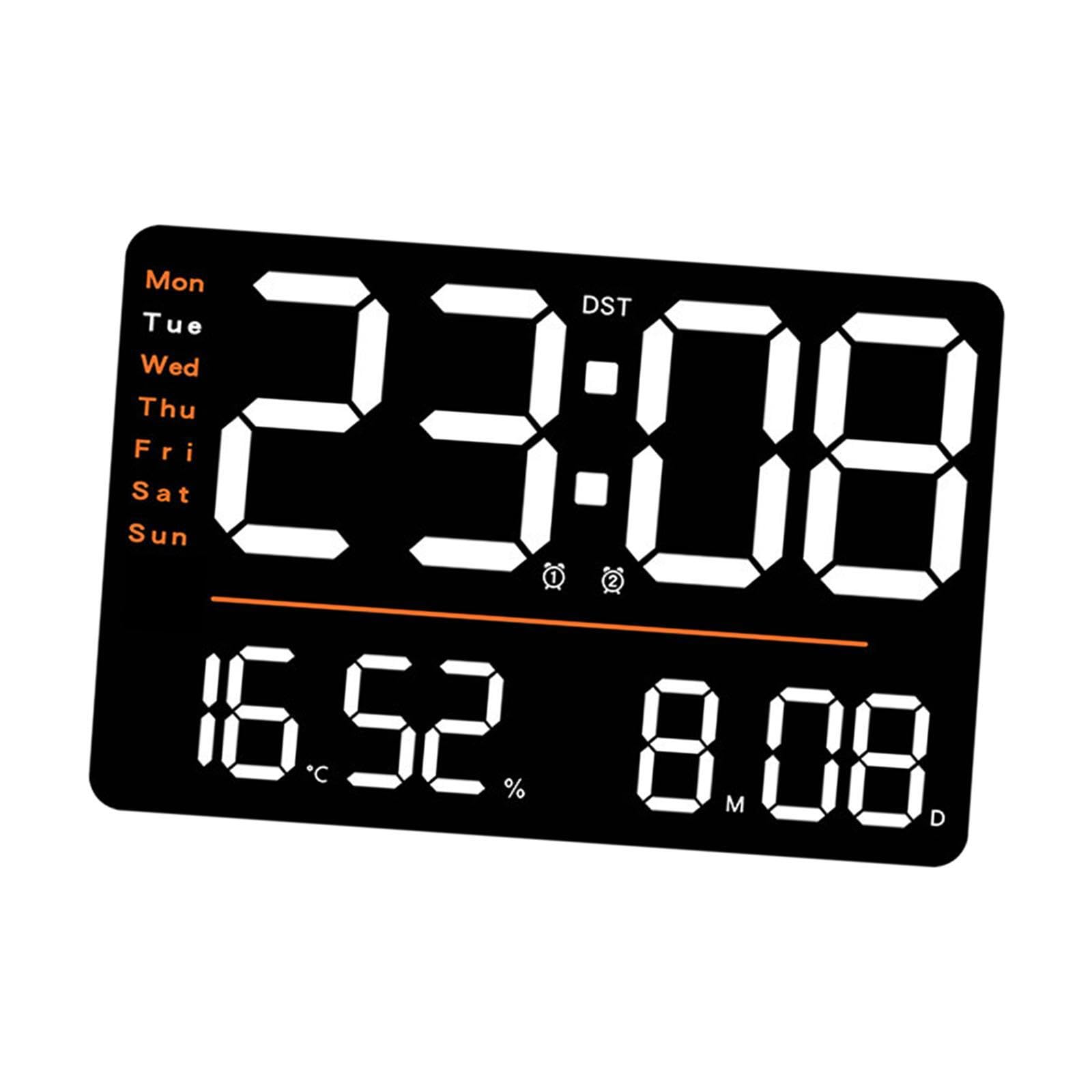Reloj de Pared LED Digital con Pantalla Grande, Temporizador,