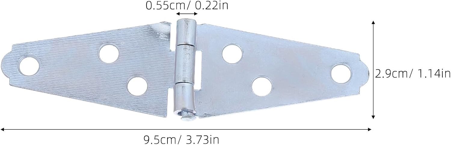 6pcs Heavy Duty Iron T Strap Hinges for Swinging Doors 4 Inch