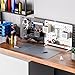 PEGZONE Clamp-on Desk Pegboard, Desk Organizer for Office Gaming Home, Magnetic Metal Peg Board with 10 Accessories, Privacy Panel for Office, 16.5