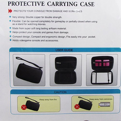 PlayTech Protective Carrying Case for Nintendo DSi & DS Lite (Black)