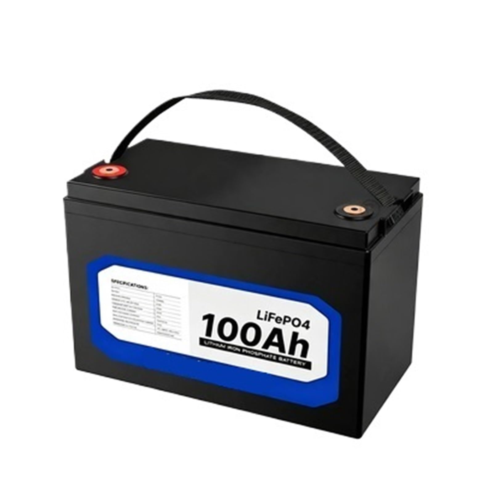 Batteria A Ciclo Profondo 12V 100Ah Litio Ferro Fosfato | Batteria LiFePO4 Batteria BMS LiFePO4 integrata for sistema di energia solare Motore da traina for camper