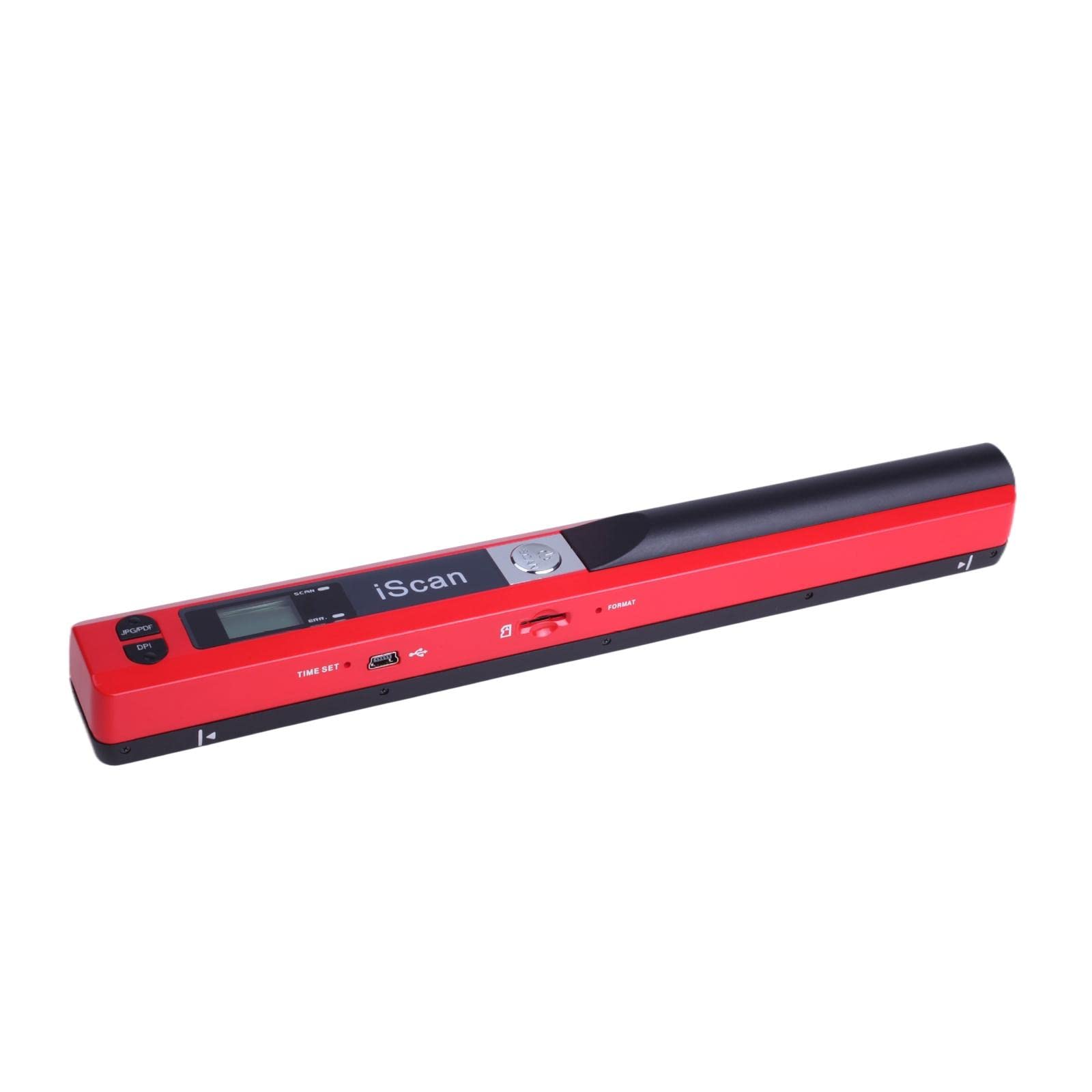 iScan Mini escáner portátil de mano 300/600/900DPI JEPG formato PDF compacto rojo 255 x 28 x 25 mm