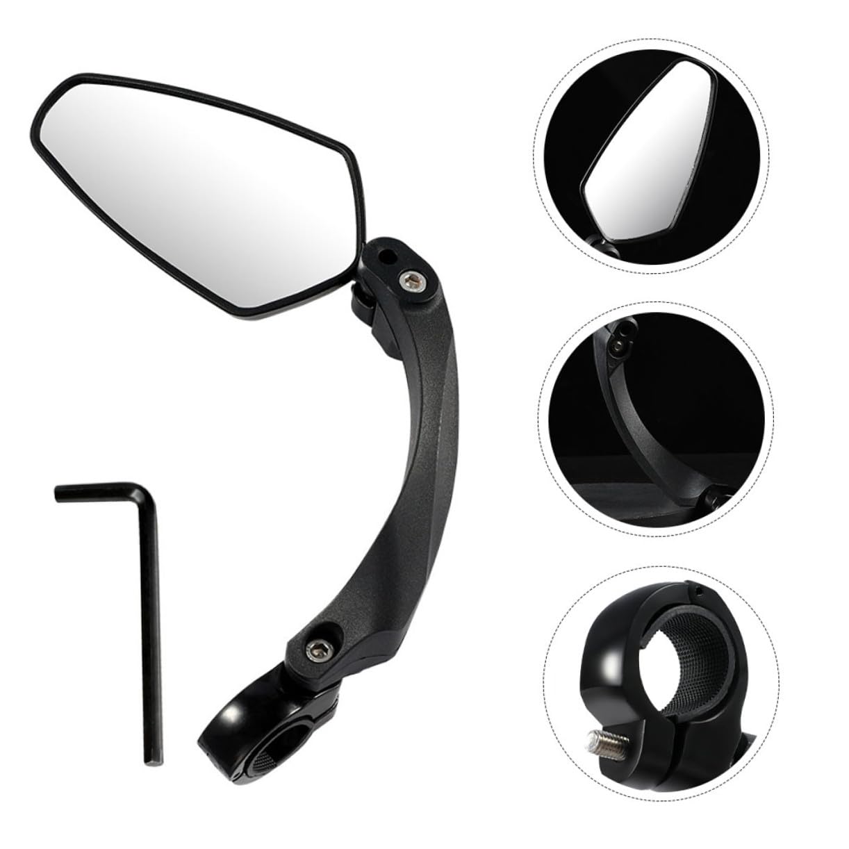 VANZACK 3pièces Rétroviseur De Vélo Réglable pour Guidon De Vélo De Miroir Arrière Pratique pour Cyclistes