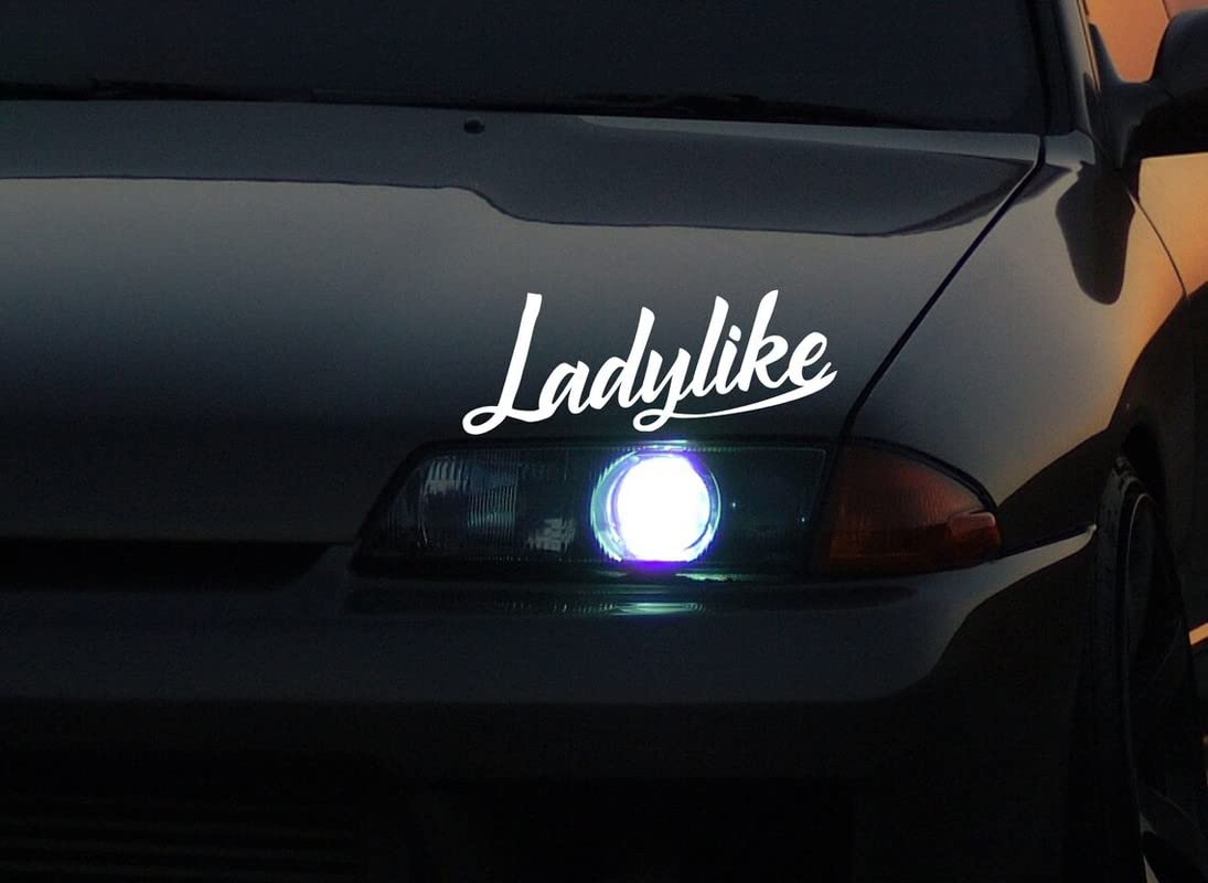 LYOMAN® Car Sticker Exterior Ladylike Tuning Tuner Tuner Gift Idea Shocker Windshield Sticker Girl Girls Women