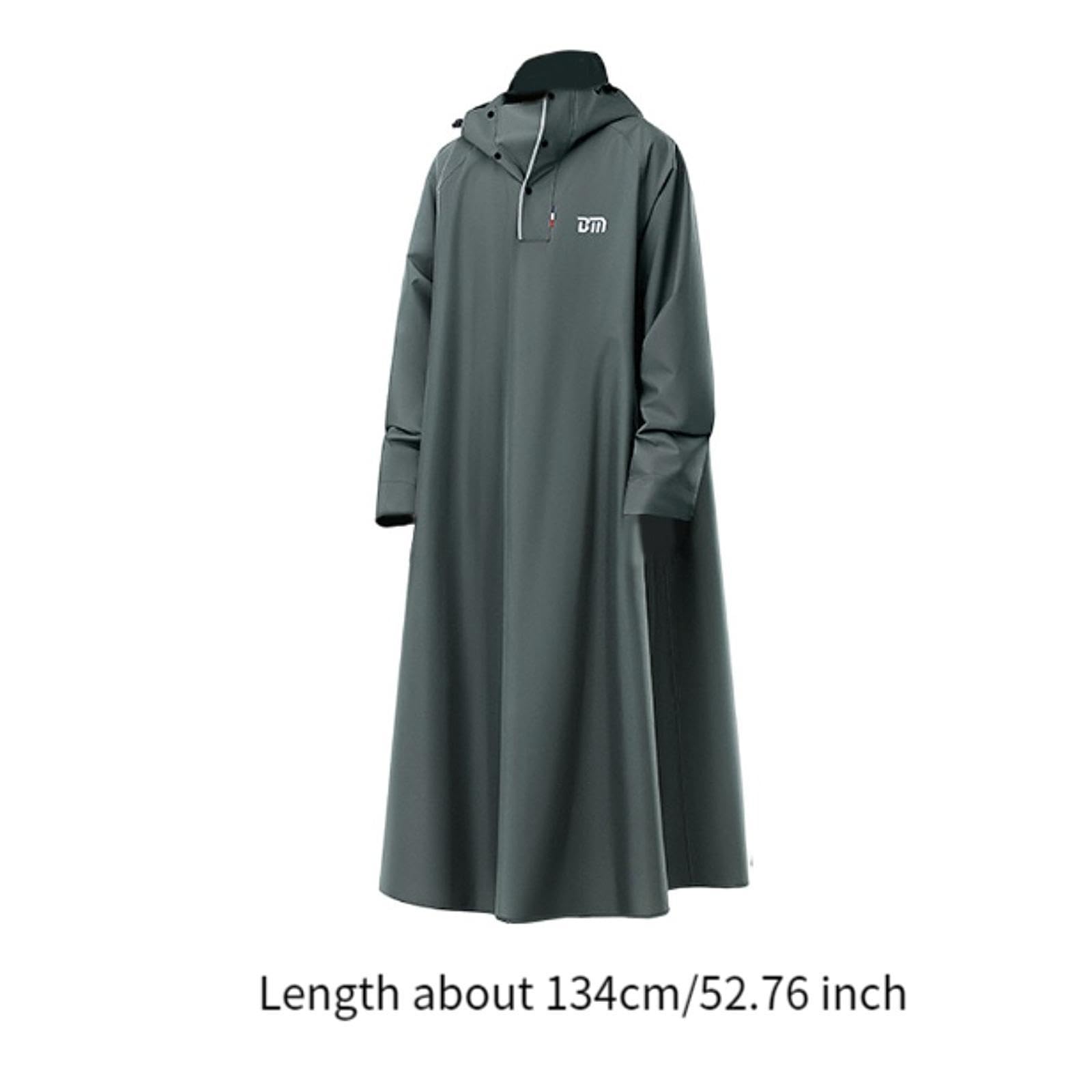 Imperméable avec Capuche Réglable Poncho de Pluie Réutilisable Manteau Imperméable Portable Cape Coupe-Vent Légère en Oxford et PVC Adapté à la