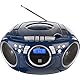 Kassettenradio mit CD • UKW-Radio • Boombox • CD-Player • Stereo Lautsprecher • AUX-Eingang • Netz- / Batteriebetrieb • Tragbar • Blau • Dual P 70