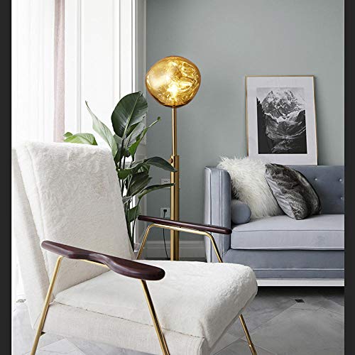 Lampadaire en lave créative avec lumière chaude or rose - 4