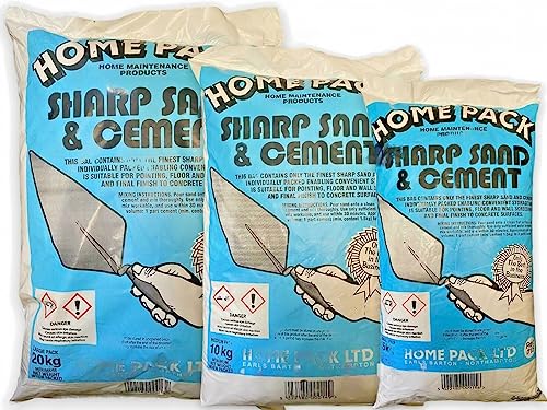 Home Pack Sharp Sand & Cement Ready To Use Multi-Use Mixed Dry Mortar Ideal for Patching Rendering Brick Laying and General Repairs Suitable For Internal & External (5)