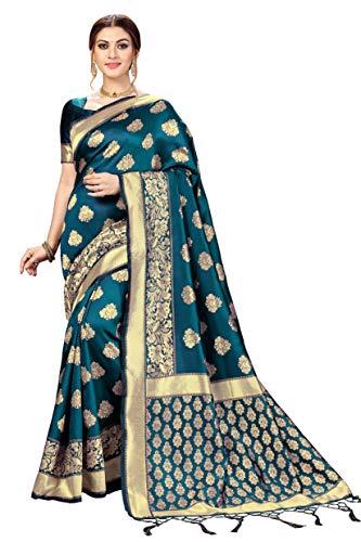 Nivah Fashion Women's Banarasi Art Silk Saree with Blouse Piece