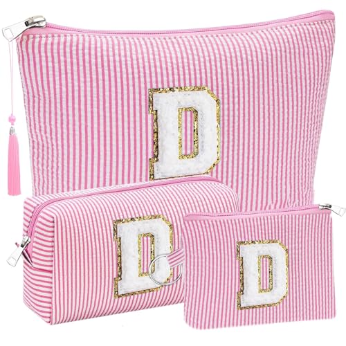 Initial Gifts Travel Cosmetic Makeup Pouch Bags Sets for Purse, 3pcs Stoney Clover Dupes Pouch...