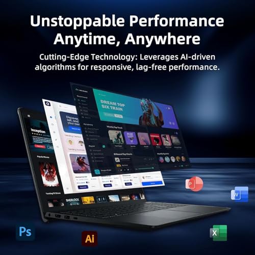 Image of Dell Inspiron 15.6 inch FHD Touchscreen Laptop, 13th Gen Intel Core i5 (Beat i7-1250U), 16GB RAM, 1.5TB Storage (1TB PCIe SSD + 512GB External), Win 11 with Office 365 for Web, USB-C, Long Battery Life