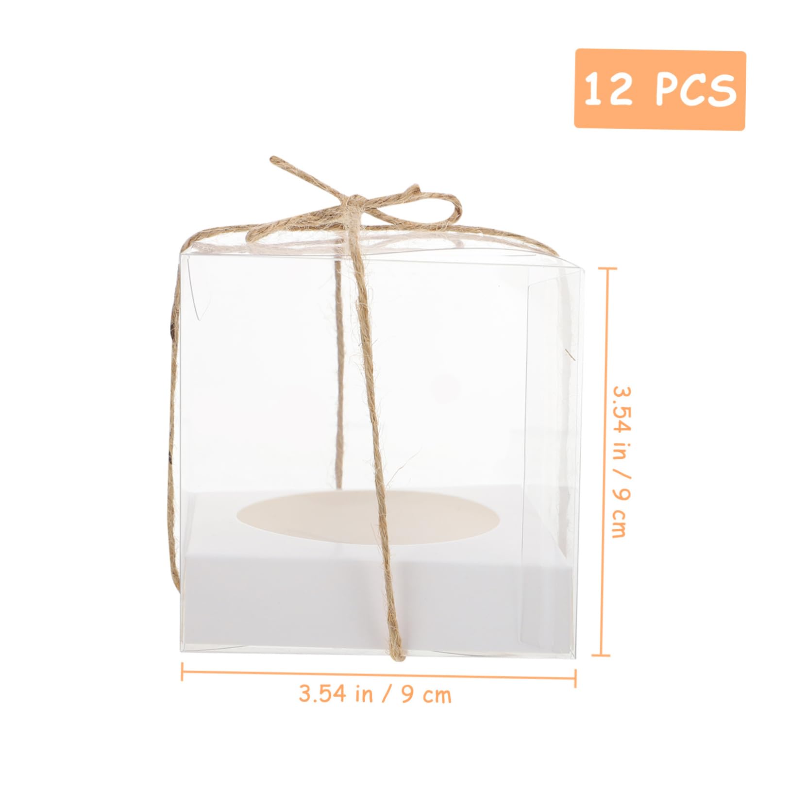 Unomor 12Pcs Transparent Cupcake Packing Boxes Single Cup Cake Boxes for Bakery Party Favors for Desserts Treats and Special Occasions