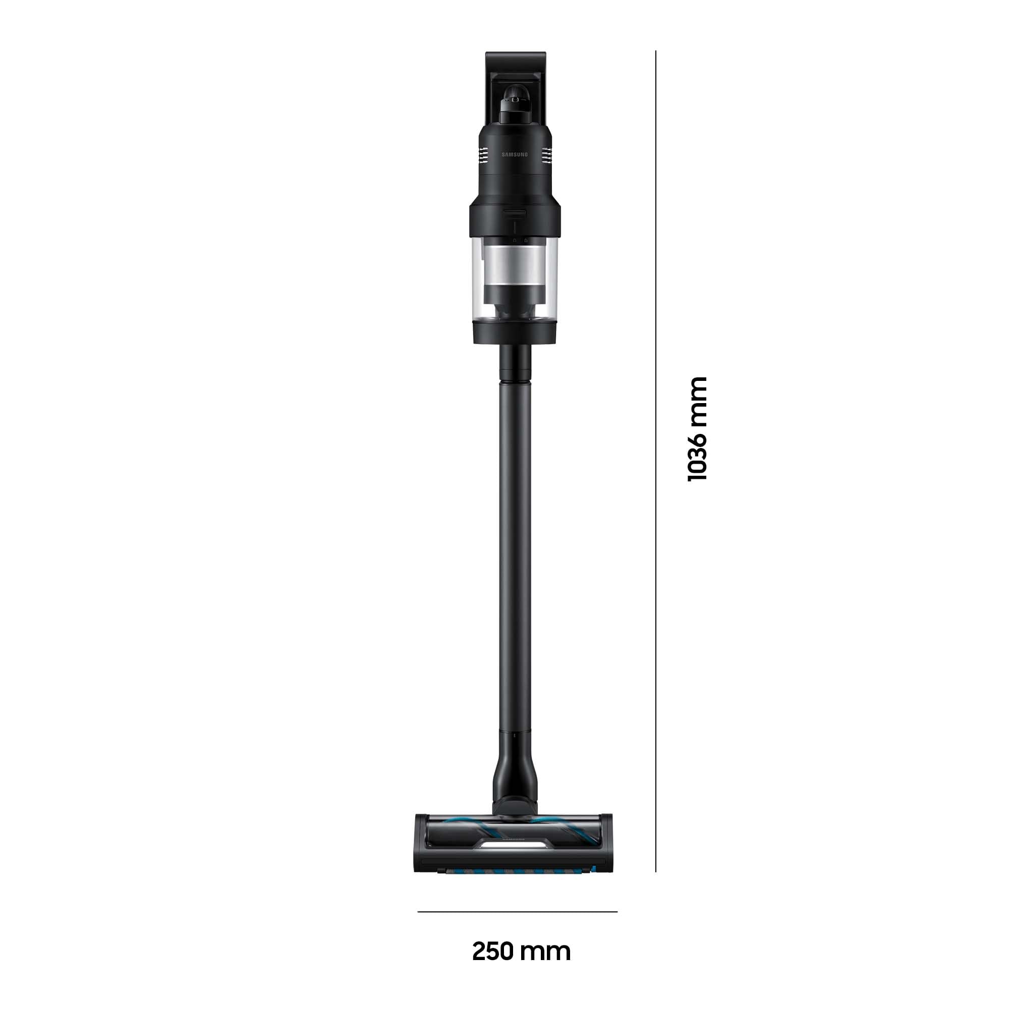 Samsung VS90F40EEK/WD Bespoke AI Jet Ultra Akku+ CompleteClean, Akku-Handstaubsauger inkl. Zubehör, 400 W, 2 Akkus, All-In-One-Station, Active Dual & Slim LED+ Bürste, Pet Tool+, Satin Black