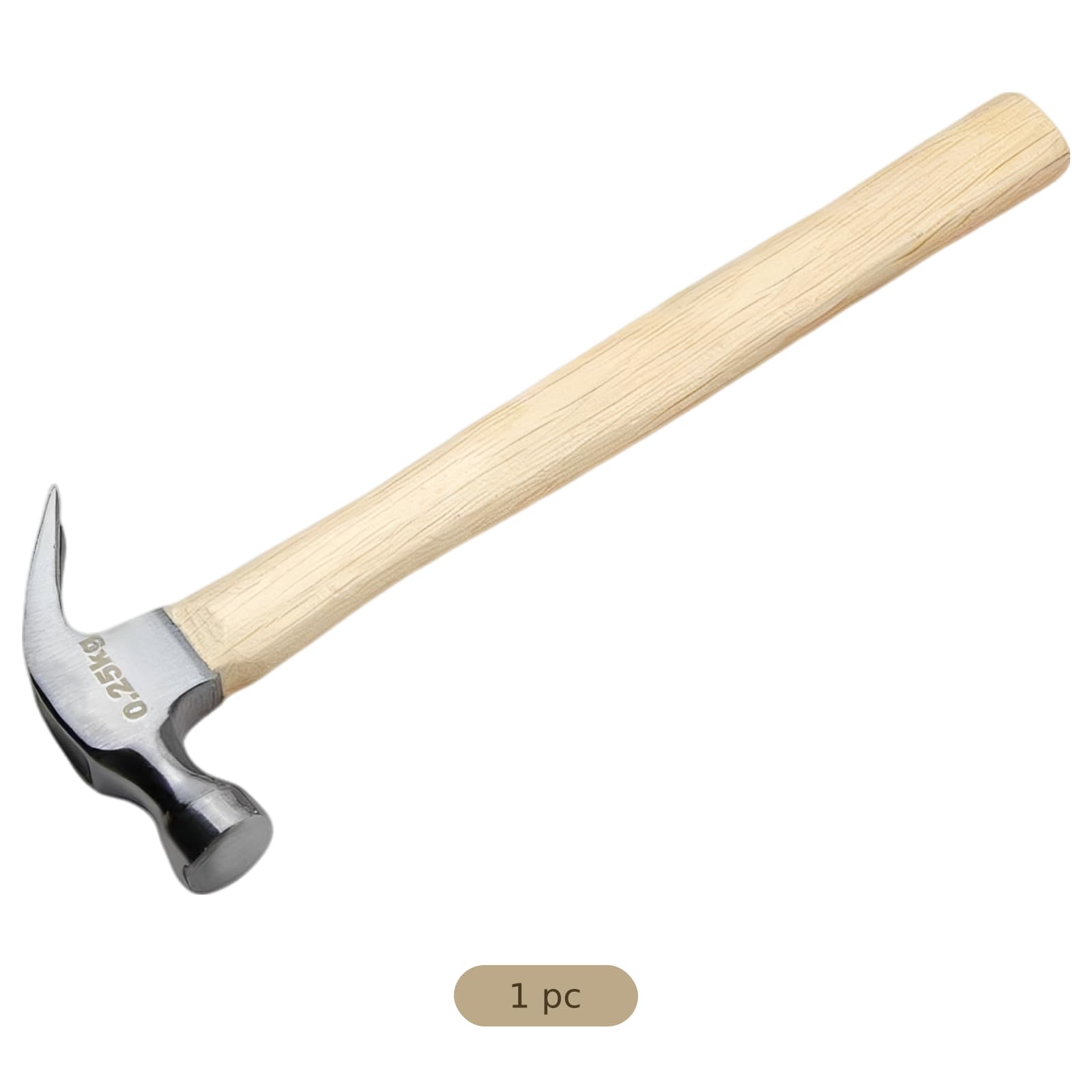 Młotek kowalski, młotek podkowy 11,8 cala ze stali narzędziowej i drewnianym uchwytem, waga 290 g, z pazurem, powierzchnia uderzeniowa 2,5 cm, do pielęgnacji kopyt