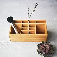 Zeller 25385 Organizer m. 12 Fächern, Bamboo, ca. 25,4 x 12 x 10 cm, Schreibtischorganizer, Schminkorganizer, Organzier für Büro, Küche, Bad, Natur, Natürlich. – Ansicht 5