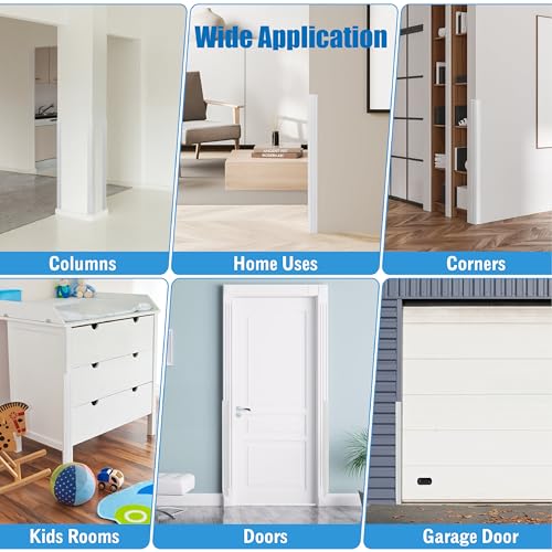 Image of Wall Corner Edge Protector 4 Pack,1.57x1.57x23.62x0.28 inch Soft Baby Proof Corner Guards for Sharp Edges, Self-Adhesive Corner Protectors for Home, Kindergarten,Thickness-White 7mm(0.28 in)