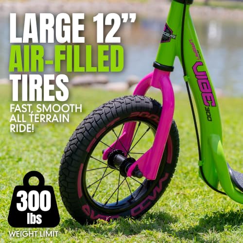 Image of Madd Gear Large Kick Scooter for Adults, Teens & Kids 8-12 with Kickstand - 12 inch Air-Filled Tires, Wide Deck, Lightweight Steel Frame - Metro Urban Glide 300