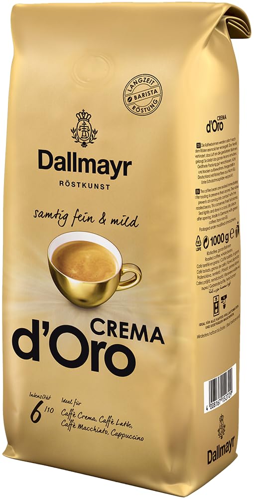 Dallmayr Crema d'oro łagodne i drobne w ziarnie, 1000 g worek