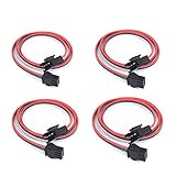 4 pcs/pack 0.5M 1.64ft 3 Pin JST SM Male Female Plug LED Connector Cable For WS2812B WS2811 SK6812 Symphony LED lights with connectors，SM3P buckle free welding plug light controller wire