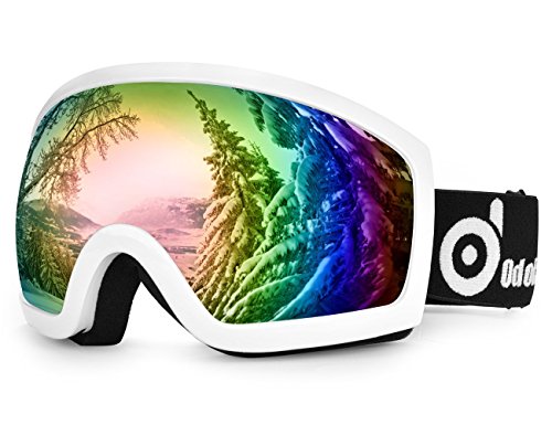 Odoland Ski Goggles - OTG Ski/Snowboard Goggles for Men, Women, Youth - Anti-Fog