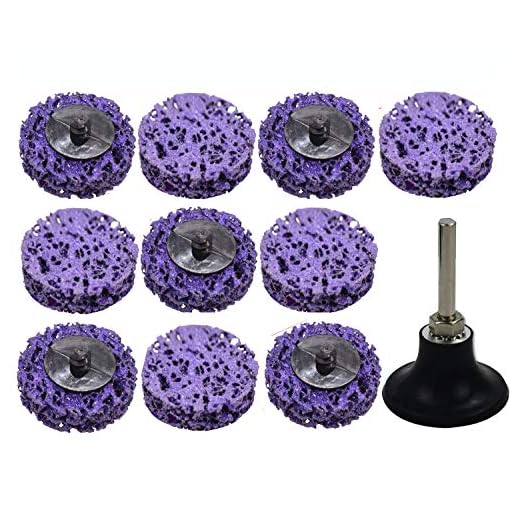 10 PCS Roloc Strip Disc Rust Removal Wheel Surface Conditioning Rust Paint Remove Clean Angle Grinder Disc Wheel Grinding Wheel 2 inch (10PCS + 1PACK)