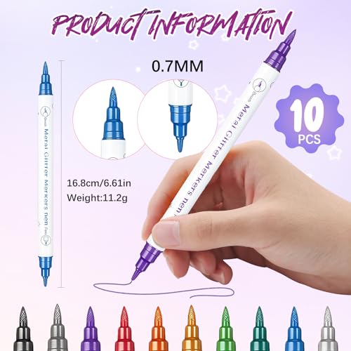Image of 10 Color Nail Art Pens, Double-ended Nail Polish Pens Drawing Painting Point Liner Acrylic Painted Pen Kit, DIY Nails Art Design Manicure Tools Christmas Gifts 2026 Upgrade