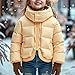 Black Winter Coats for Boys Girls:Fashion Lightweight Full Zip Down Jackets with Pockets Hiking Outdoor Outfits(Yellow,7 Years)