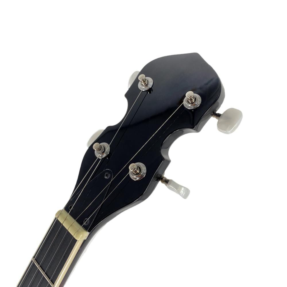 Banjo mit 5 Saiten, 96,5 cm, Full-Size Anfänger-Banjo-Set mit Remo-Kopf und geschlossener Rückseite, 24 Halterungen, inklusive Gigbag, Gurt, Fingerplektren, extra Saiten