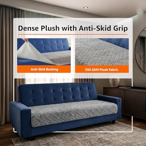 Image of Amazon Basics - Jacquard Quilted Make Your Own Sofa Cover |70 x 180 cm| Microfiber Sofa Slipcover | 350 GSM (3 Seater)