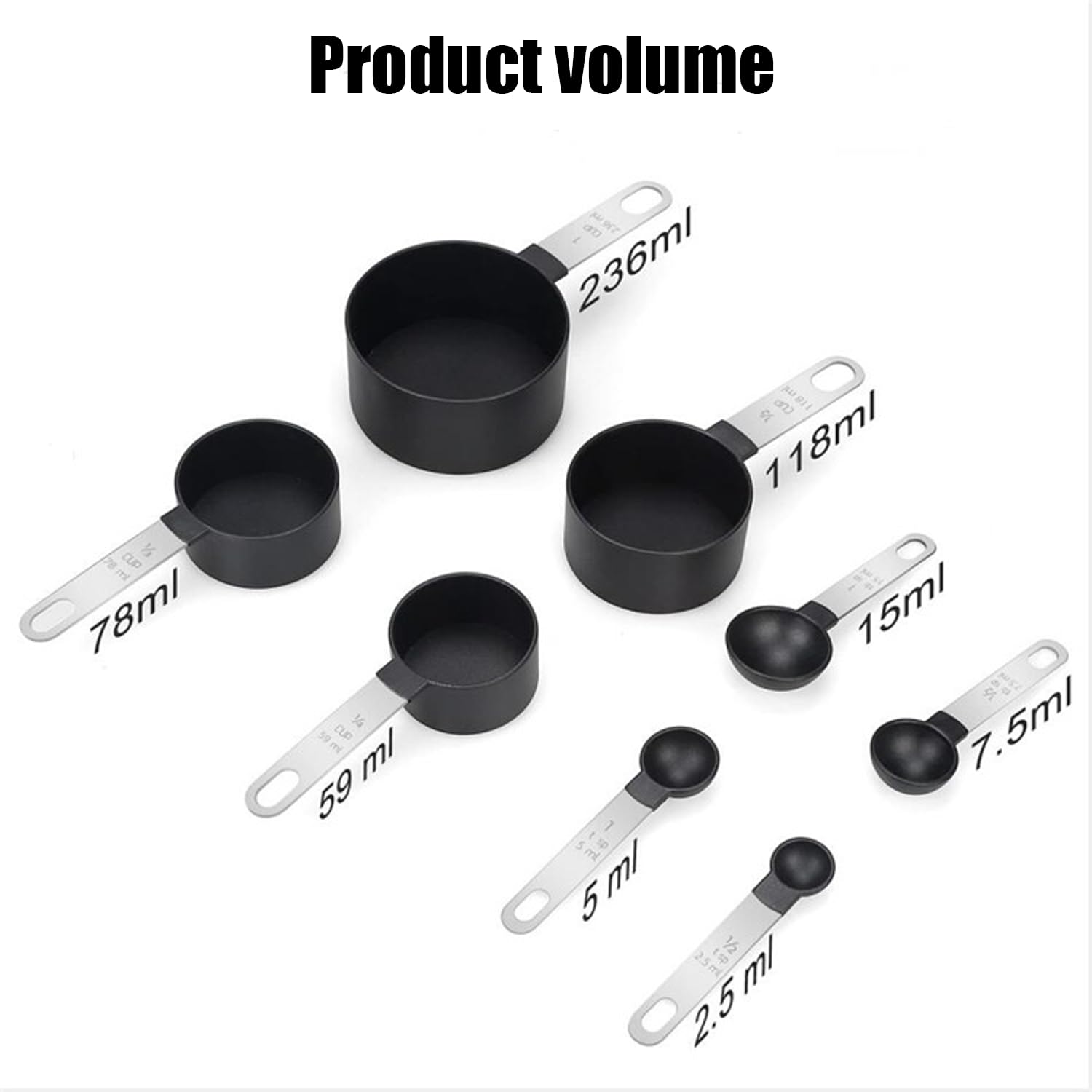 Set di utensili in acciaio inox con manico in legno, 8 utensili da cucina, utensili da cucina ergonomici e confortevoli, set di mestoli da minestra, cucchiaio, paletta e schiumarola