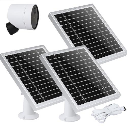 Image of UYODM 3 Pack Solar Panel Compatible with SimpliSafe Outdoor Security Camera, Built-in 2200 mAh Battery Power Your SimpliSafe Outdoor Camera Continuously, IP66 Waterproof Aluminum Alloy Frame