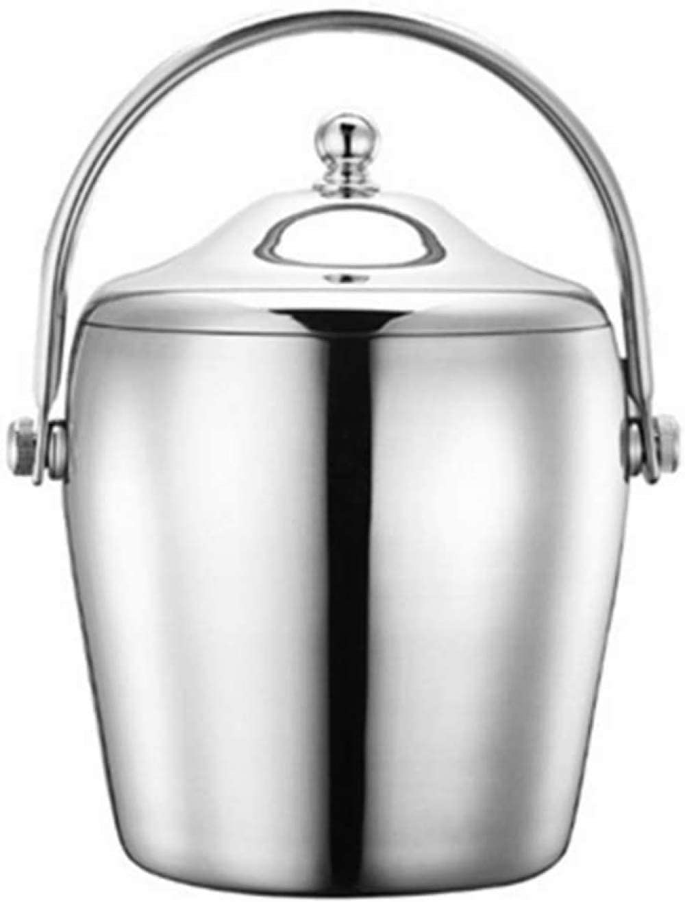 Juego de cubitera y pinzas para hielo, cubitera con tapa para cubitos de hielo, enfriador de vino de acero inoxidable, cubitera, enfriador de hielo, aislamiento de doble pared para un enfriamient