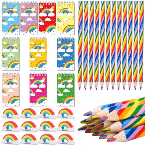 Rdlobu 34 Stück Regenbogenstift Set Rainbow Pencils für Kunst Zeichnung