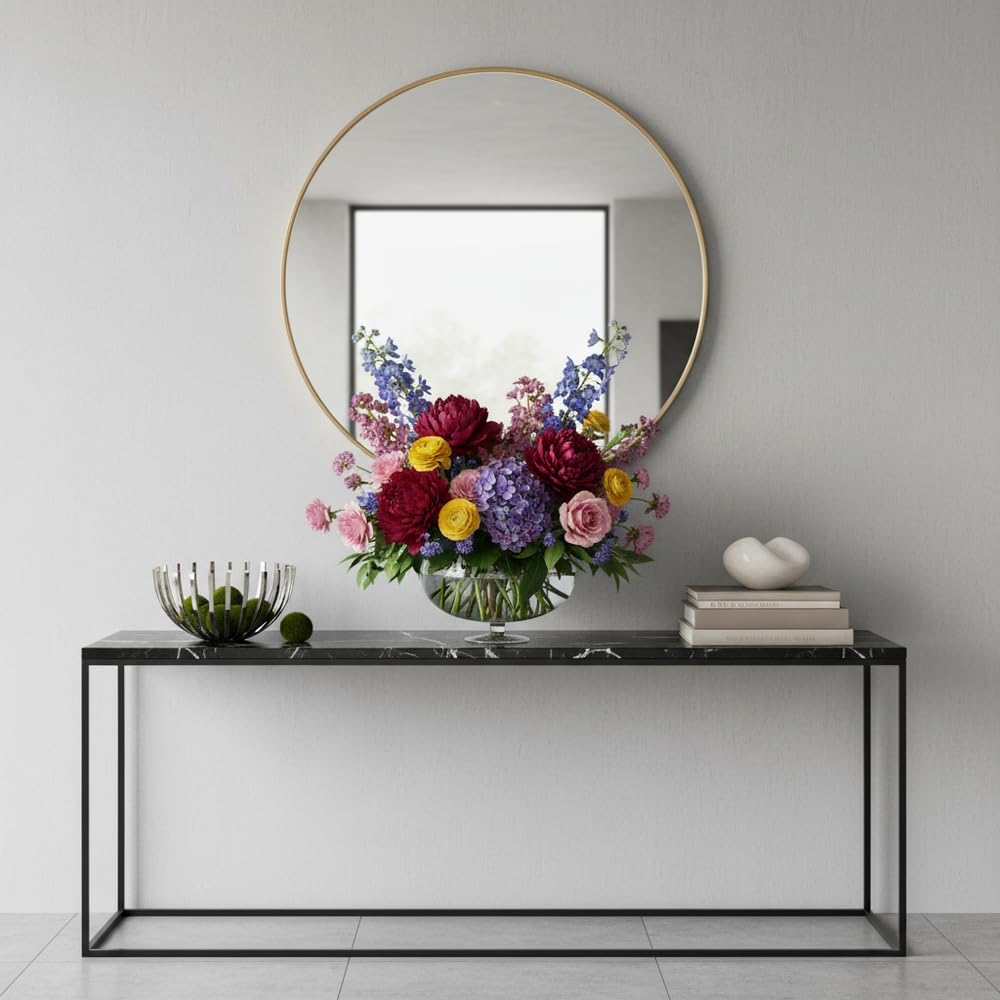 Modern Day Accents 3537 Barras Stainless Open Bowl, Silver Decorative Bowl holds Decorative Spheres and Balls, Fruit Bowl, Table Centerpiece Decor, Home Decor, Kitchen Counter Decor, 13.25" L x 6" H