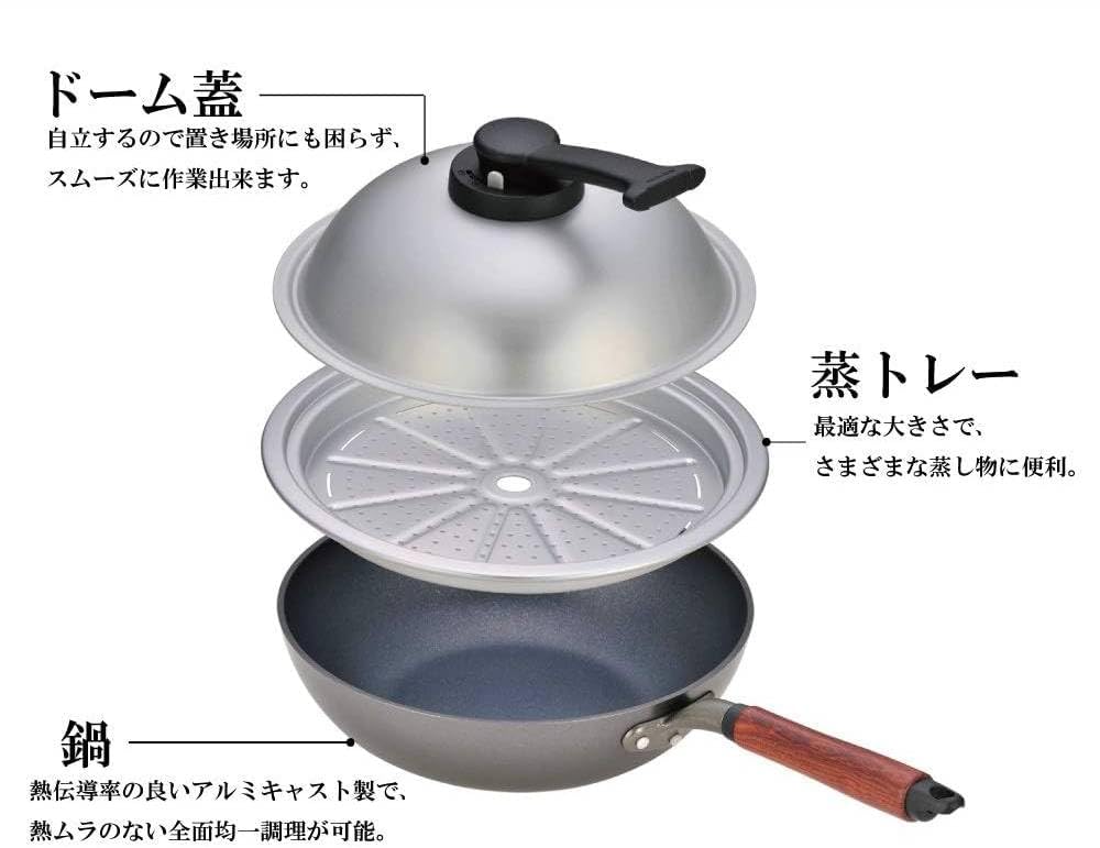 Amazon | ウー・ウェンパン 中華鍋 28cm カムナイトグレー 3.9L