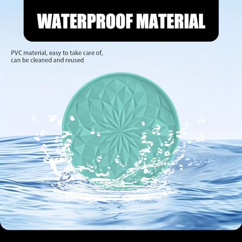 4 PCS Portavasos para Carro 2.75In Antideslizante PVC Verde miniatura 3