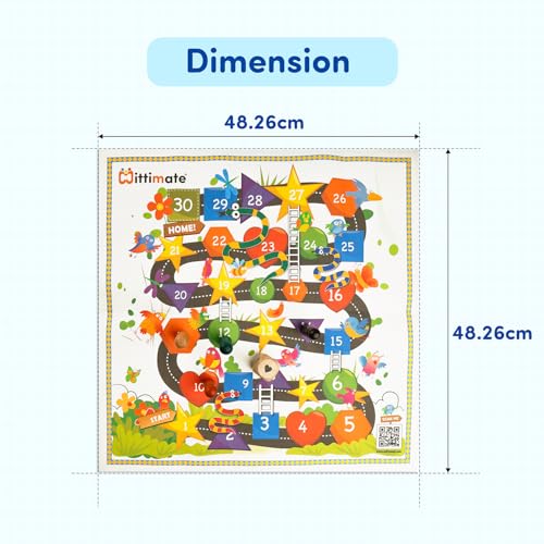 Image of 5 Years + Shapes and Ladder Board Games & Puzzles Classic Board Games for Smart Kids | 2-in-1 Wooden Ludo and Snake & Ladder Board Game - Premium Travel-Friendly Game Set for Kids & Family