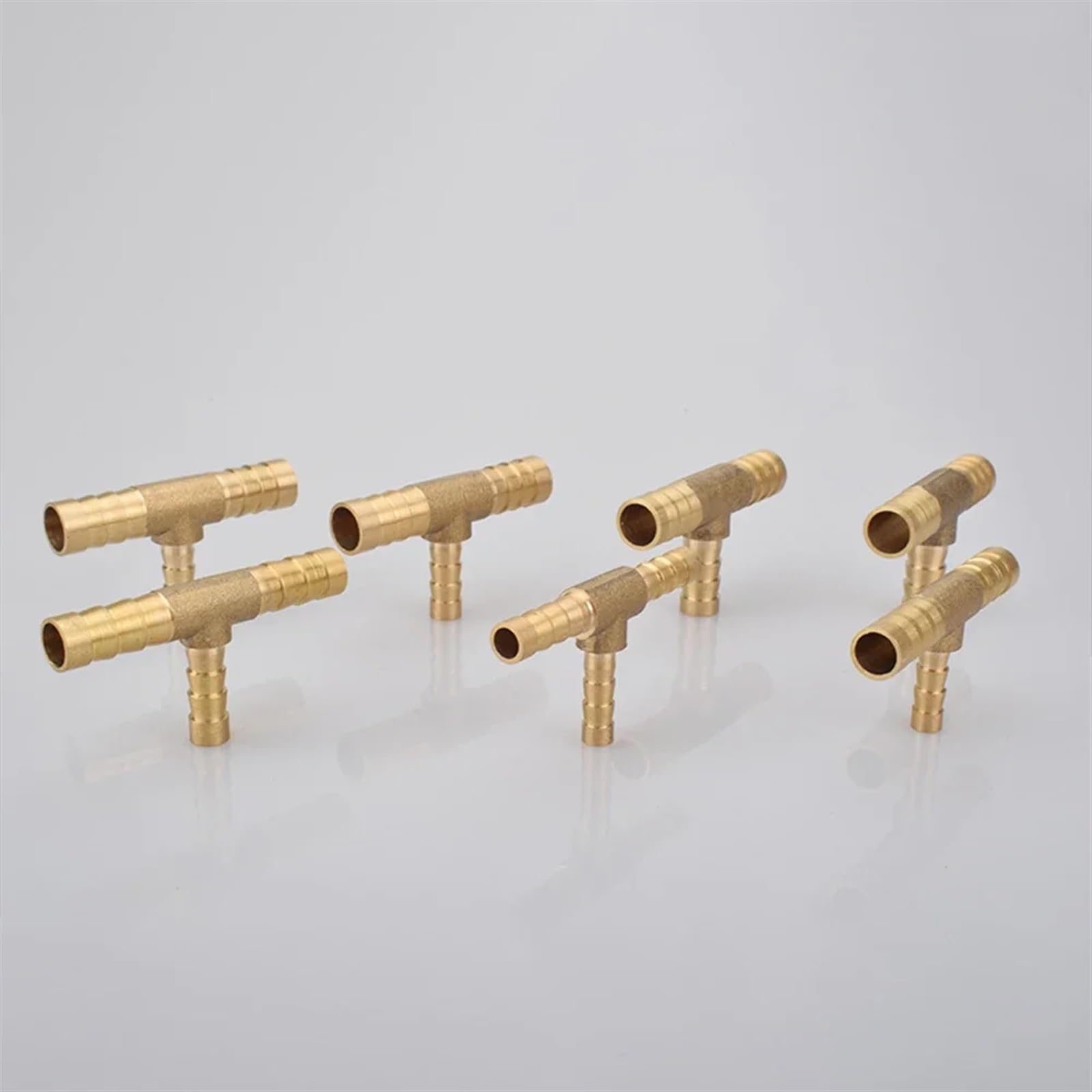 Raccordo Metallico a Tre Vie Raccordo a T con attacco a 3 vie in ottone, adattatore for tubo flessibile, sdoppiatore, acqua, gas, olio(19-16-19mm)