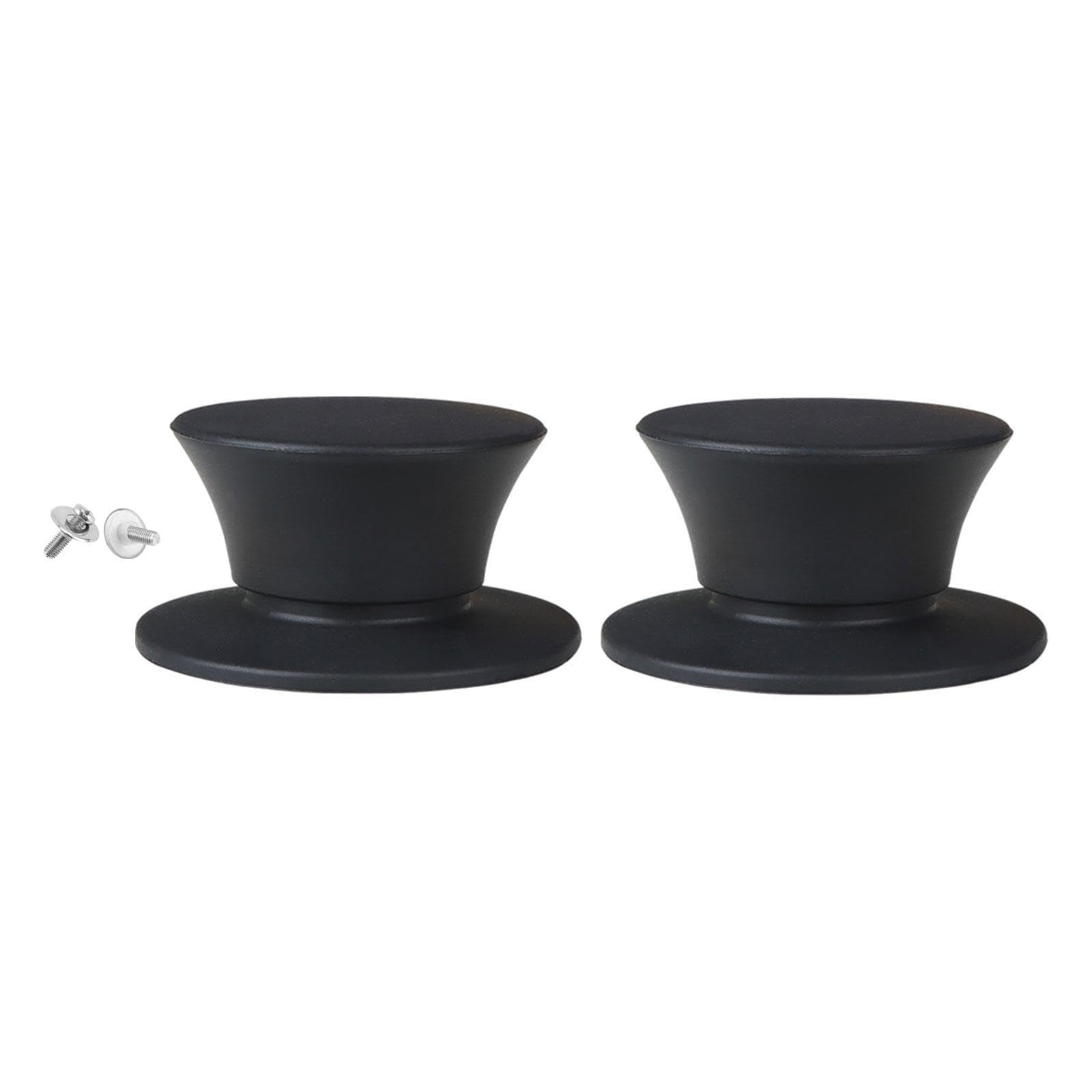 POXZSFX Universal Pot Lid Replacement Knob With Heat Resistant Non Slip Silicone Ensuring Comfort During Cooking Heat Resistant Pan Lid Holding Handles For, Black