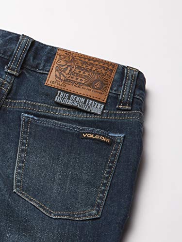 Volcom Boys' Vorta Slim Fit Denim Jeans, Atlantic, 7 #TOP1