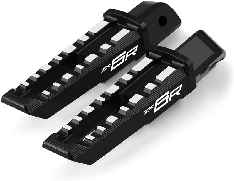 Motorcycle Foot Peg Rear Passenger Footrests Compatible With Ninja ZX6R 2026 2025 2024 2023 2022 2021 2020 2019 | Footpegs ZX-6R ZX636 Ninja636 Accessories (Black)