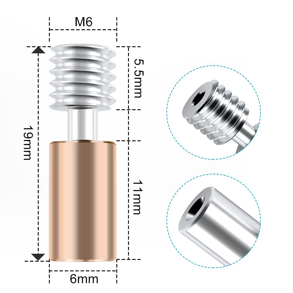 POLISI3D Ender 3 Neo Upgrade Keramik Kern High Flow Bimaterial Heatbreak Feeding Tube Compatible Avec Creality Ender 3 V2 Neo, Ender-3 Max Neo Et CR6 SE Imprimante 3D De Rechange