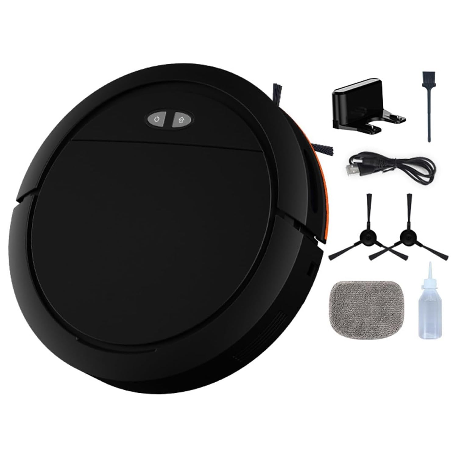 GXGSDM Robot Aspirador con mopa, 3 en 1, Control por aplicación, Carga automática, navegación Inteligente, Apto for Suelos Duros.(Black)