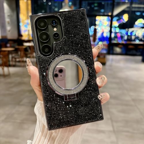 Coque antichoc Galaxy S24 Ultra miroir paillettes avec bague